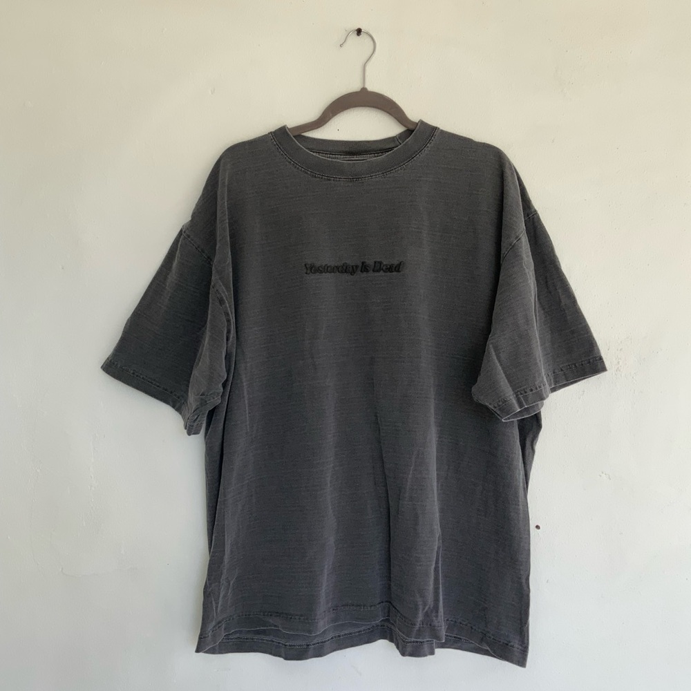 Gray Short Sleeve Tee Y.I.D. Yesterday Is Dead